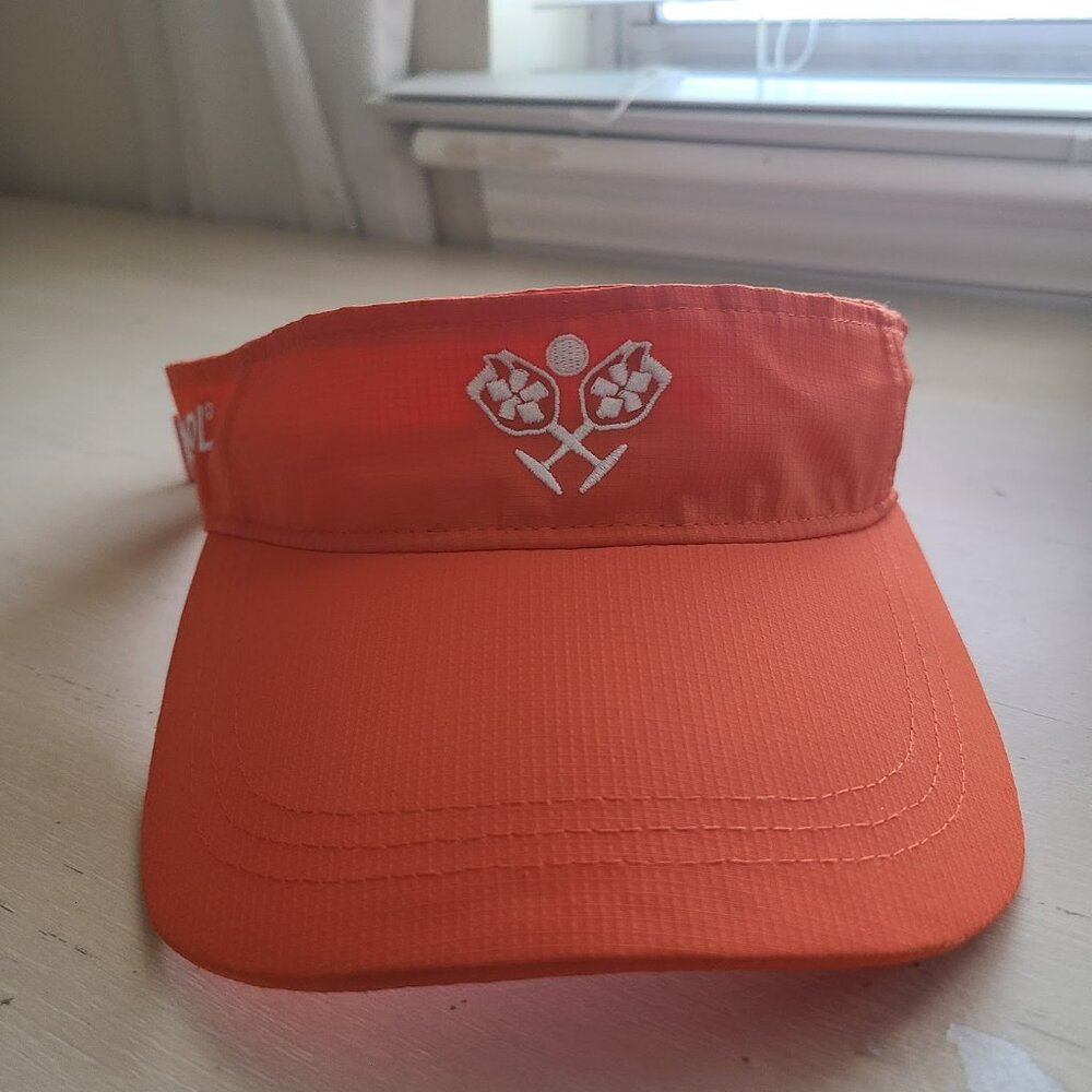 Aperol Unisex Visor Hat Orange Pickleball Paddle Embroidery Tenniscore Summer